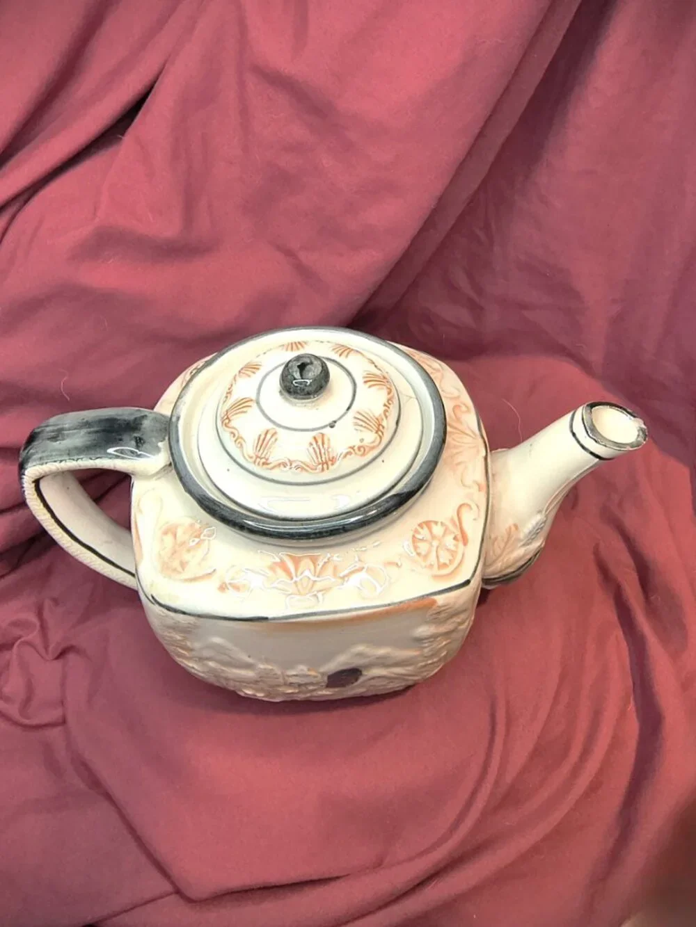 Vintage Square China teapot made ih Japan 5.75